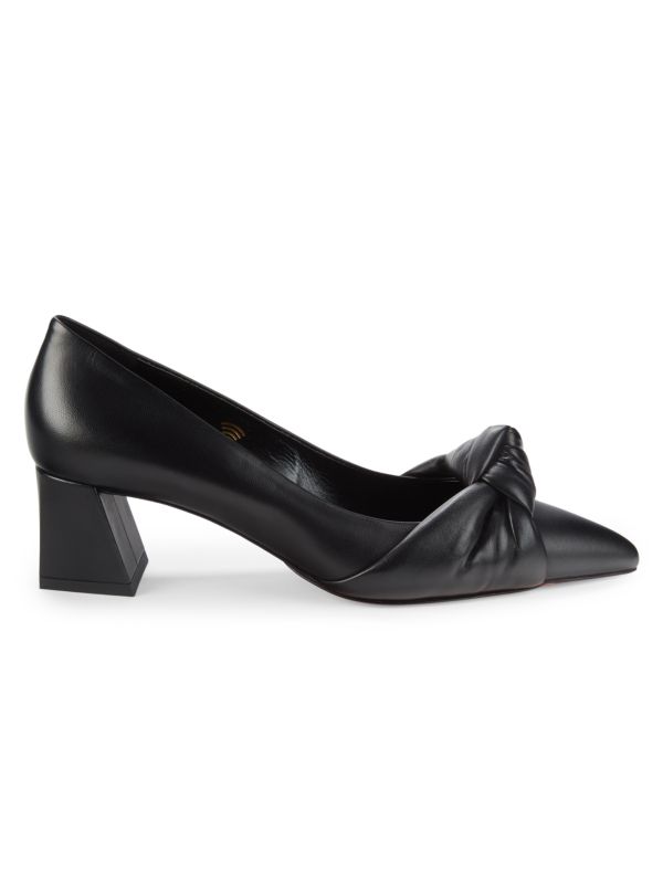 Santoni Block Heel Knotted Pumps